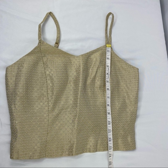 cach'e beautiful gold sparkling cropped top, 6 - Picture 9 of 13
